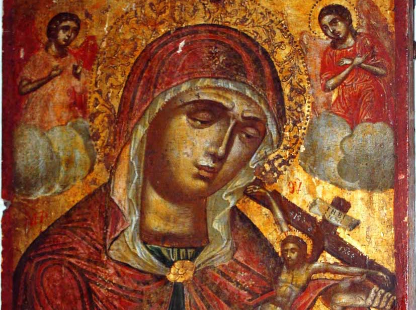 «Παναγία Dolorosa»: Η Παναγιά λυπημένη κοιτά τον Εσταυρωμένο -Μια σπάνια εικόνα στα Κουβαλάτα