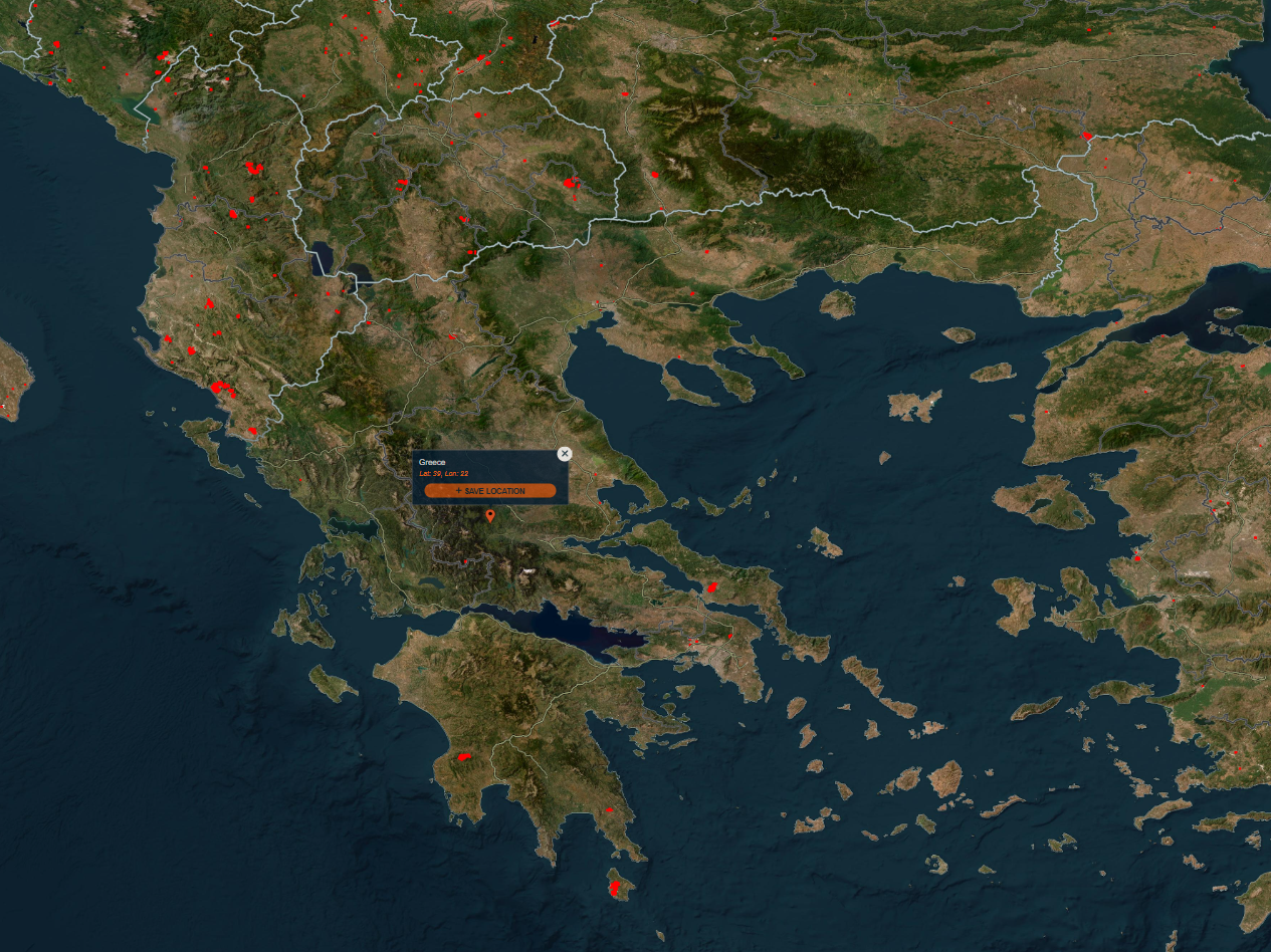 Φωτιά τώρα: Για δεύτερη μέρα η ΝASA καταγράφει τις πυρκαγιές στην Ελλάδα