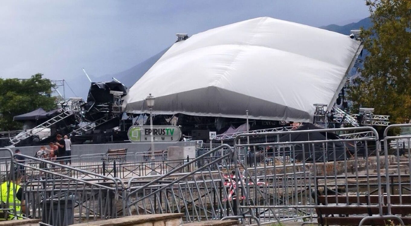 Ιωάννινα: Βίντεο καταγράφει καρέ – καρέ την κατάρρευση της μεγάλης σκηνής